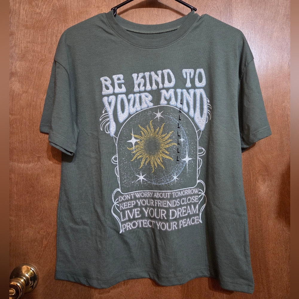 Hybrid Apparel Olive Graphic Tee